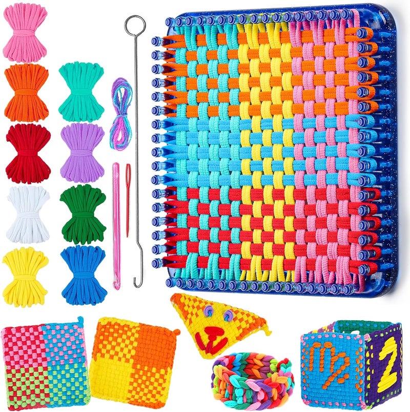 Renlive Upgraded Weaving Loom Kit Toys for Kids & Adults, DIY Arts & Crafts, Easy Potholder Loom Knitting Activity for Beginners, Ideal Gifts for Girls Ages 5 6 7 8-12 13 Years Old, 252 Craft Loops - Image 1